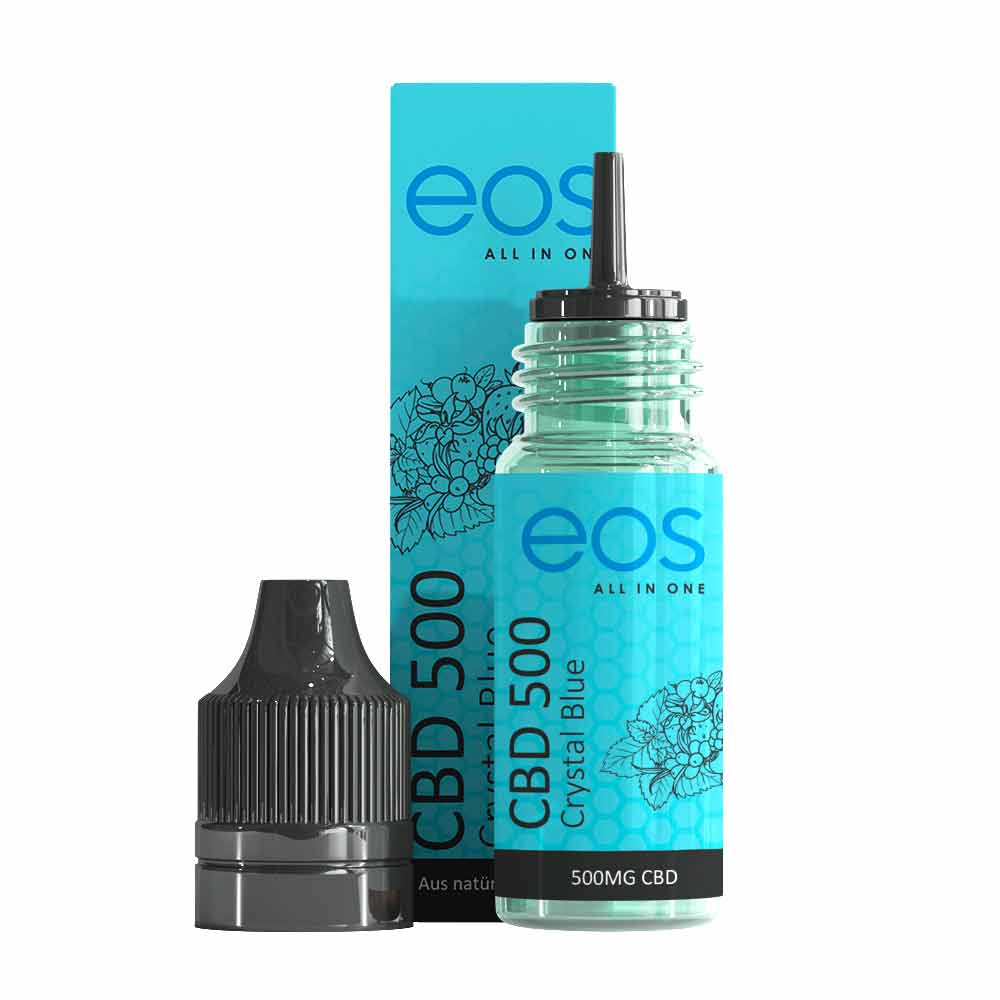 eos - CBD E-Liquid Crystal Blue 500mg Cannabidiol in 10ml Produktcover