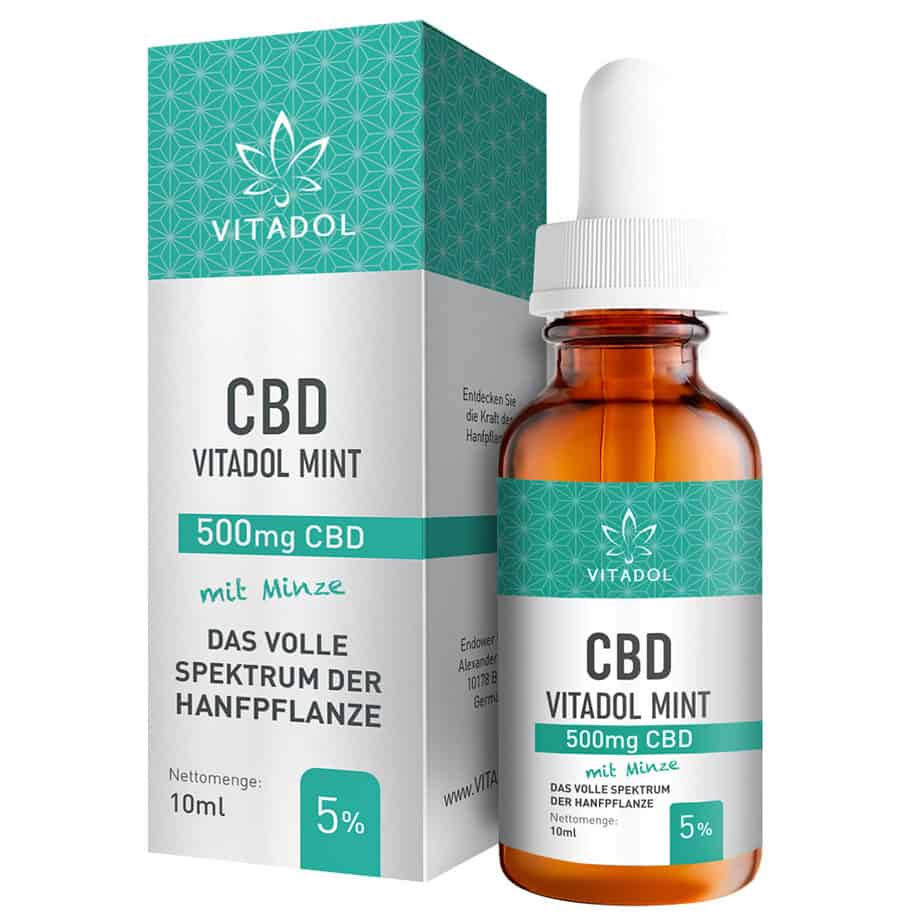 Vitadol Mint - Bio CBD Öl - 5% (500mg) - 10ml Produktcover
